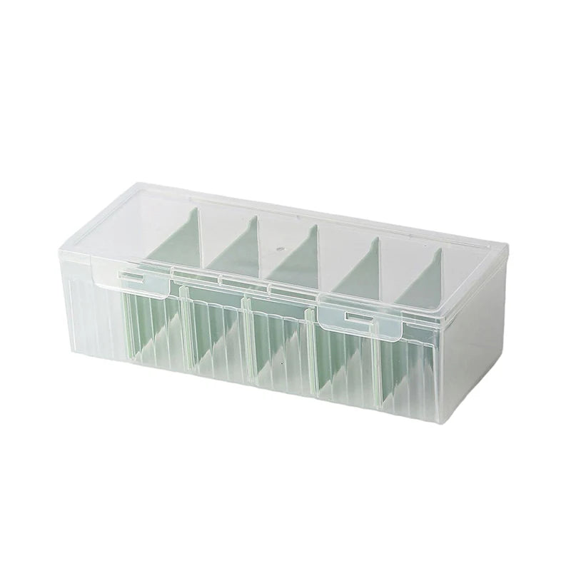 Desk Organizer Box Classification Stationery Transparent Plastic Qme Green