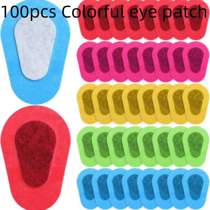 10/30/50/100pcs Cute Adhesive Eye Patches Shading Strabismus Children Correction Protect Eyesight Sterile Eye Pad Qme 100pcs colours