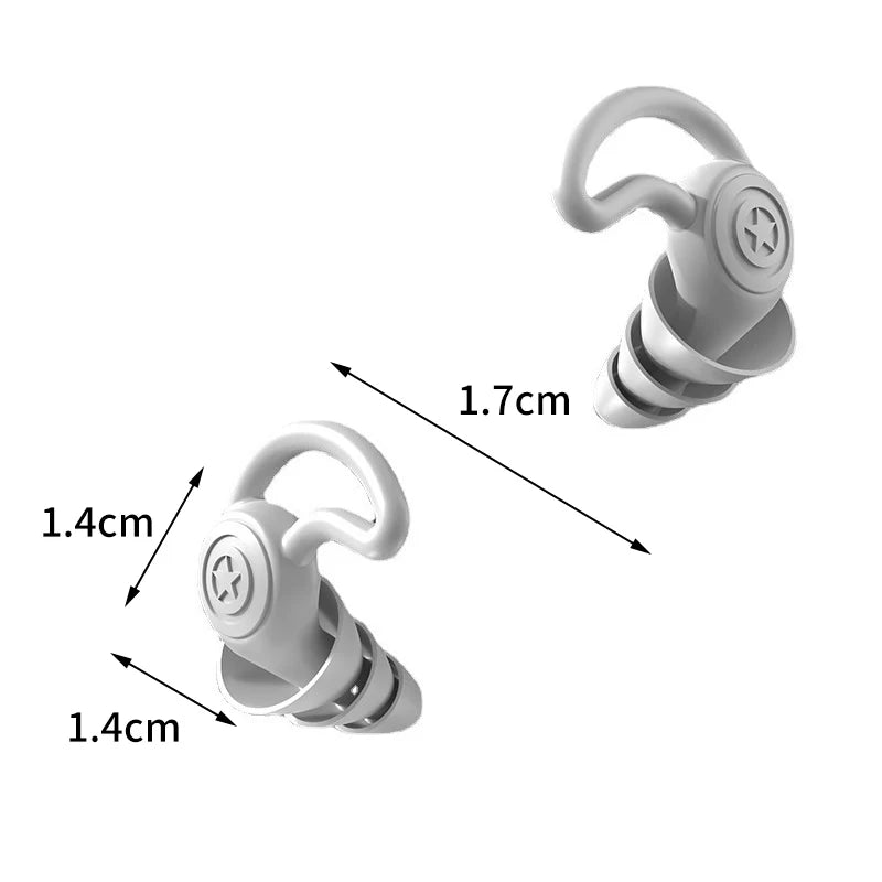Silicone Ear Plugs Noise Reduction Earplugs Sound Insulation Student Qme