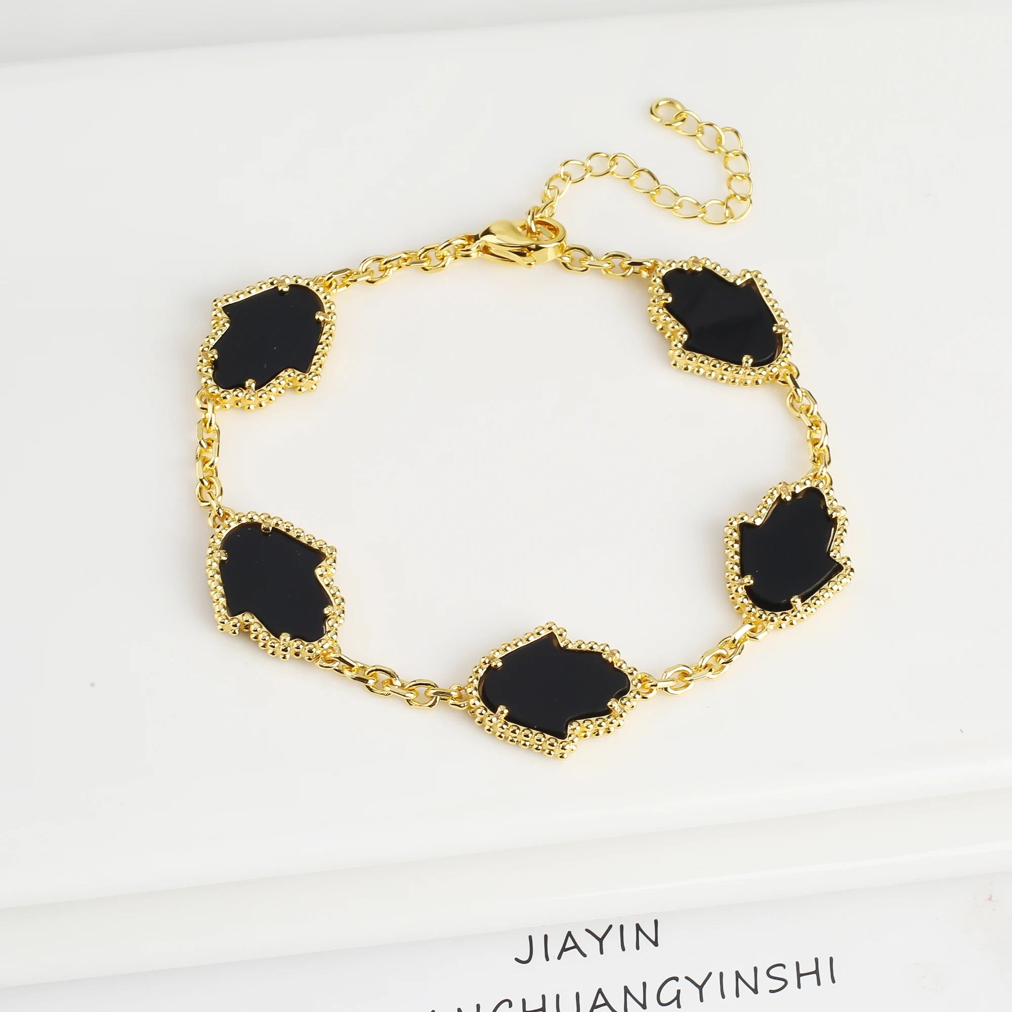 Hot Sale 4 Colors Adjustable Palm Charm Ladies Bracelet Punk Hip Hop Style Woman Party Jewelry Accessories Daily Wear Gift Qme Black