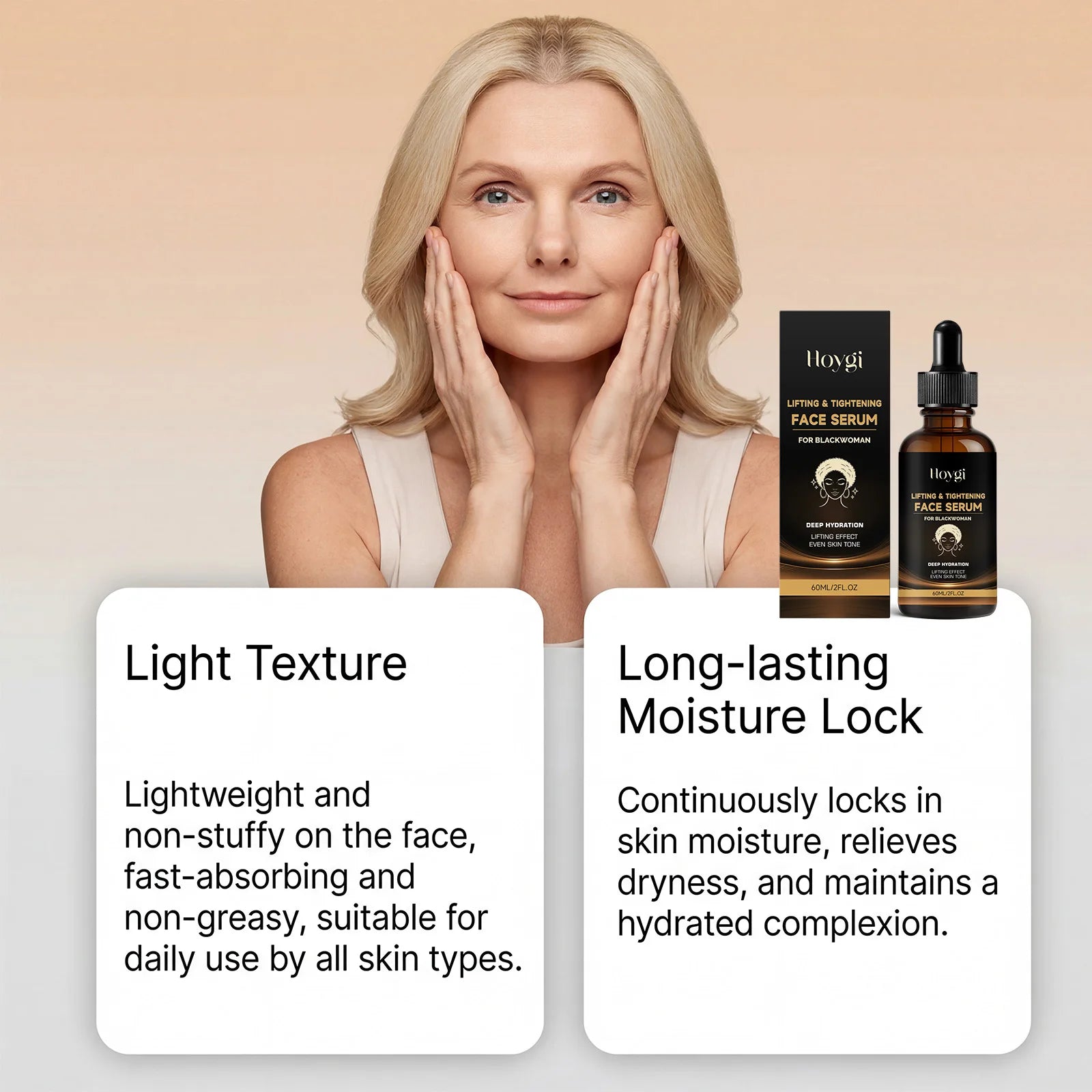 Lifting Tightening Face Serum Brightening Niacinamide & Hyaluronic Acid Collagen Hydrating Serum Daily Firming Skincare Moistur Qme