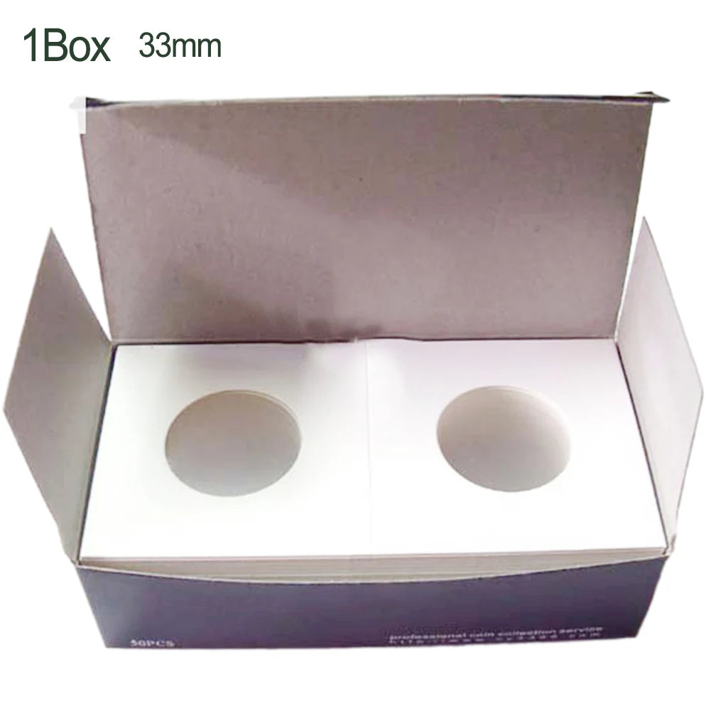 Coin Holders Square Cardboard Box Ensures Safe and Convenient Storage for Your Coin Collection 12 Specifications Qme 33mm