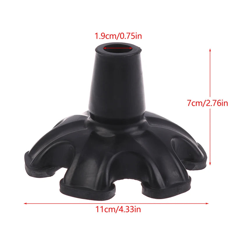 Cane Tips 6 Pillar Design Nonslip Rubber Crutch End Mat Walking Stick Qme