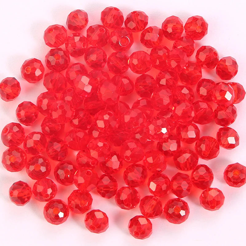 3*4mm 4*6mm Rondelle Faceted Loose Spacer Glass Beads Crystal Round Beads for Jewelry Making DIY Necklace Bracelet Accessories Qme 21 4x6mm-100pcs