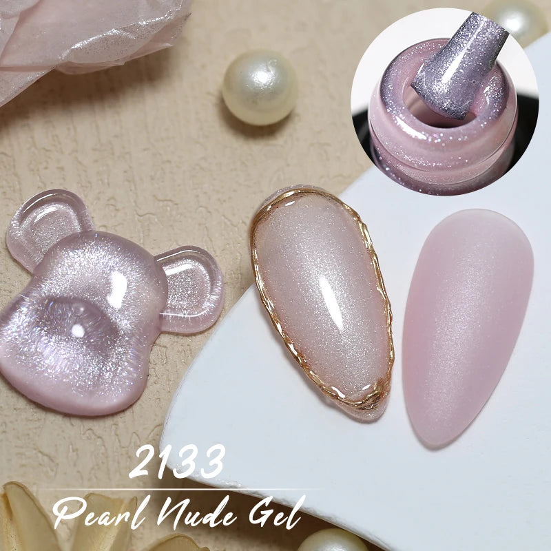 Arte Clavo Pearl Shell Gel Nail Polish Glitter Auroras Soak Off UV Qme 2133 1