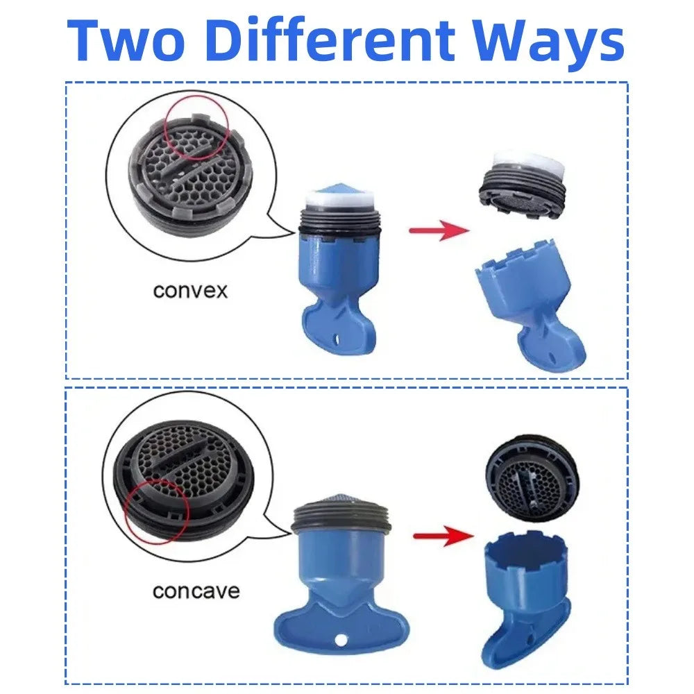 Kitchen Faucet Aerator M24 M21 M18 M16 Female Thread Water Saving Bathroom Taps Plastic Bubbler with Wrench Kitchen Accessories Qme