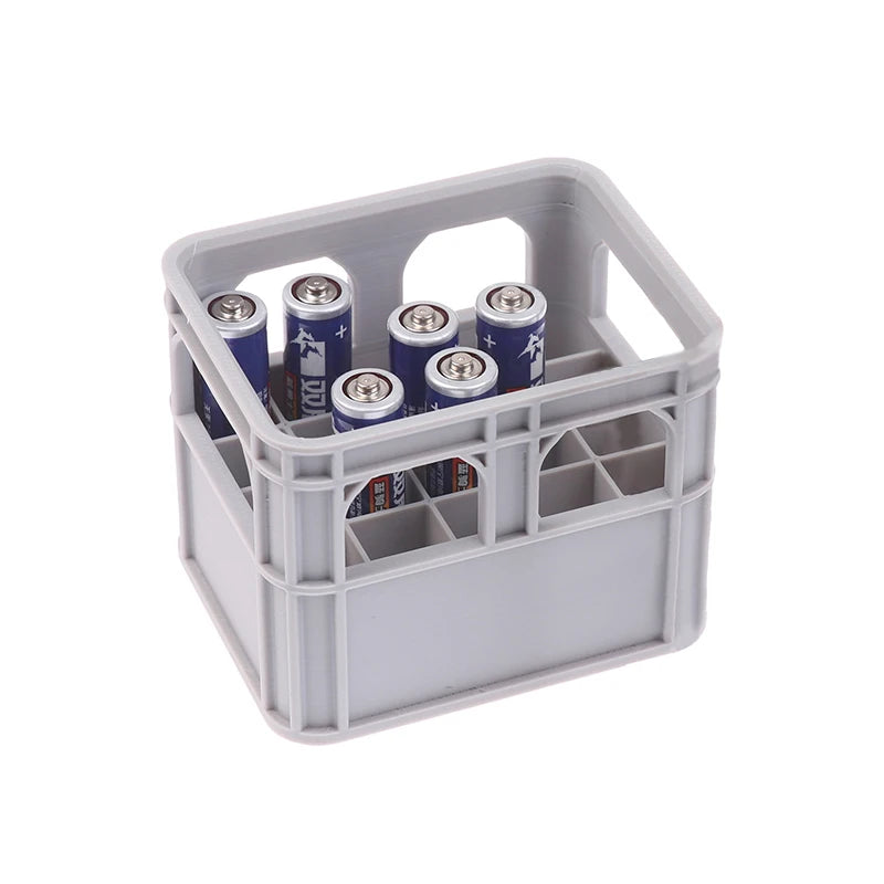 Basket DIY Beer Crate No 5 AA 3D Printed Battery Storage Box 7 AAA Qme