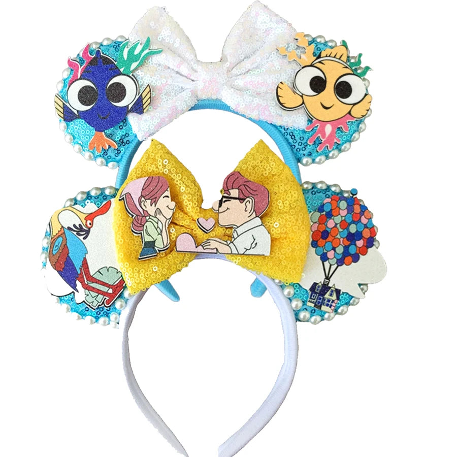 Newest Finding Nemo Inspired Mickey Ears Headband Party Cosplay Decoration Costume Party Gift For Girls/Adults Festival Headwear Qme Headband 11