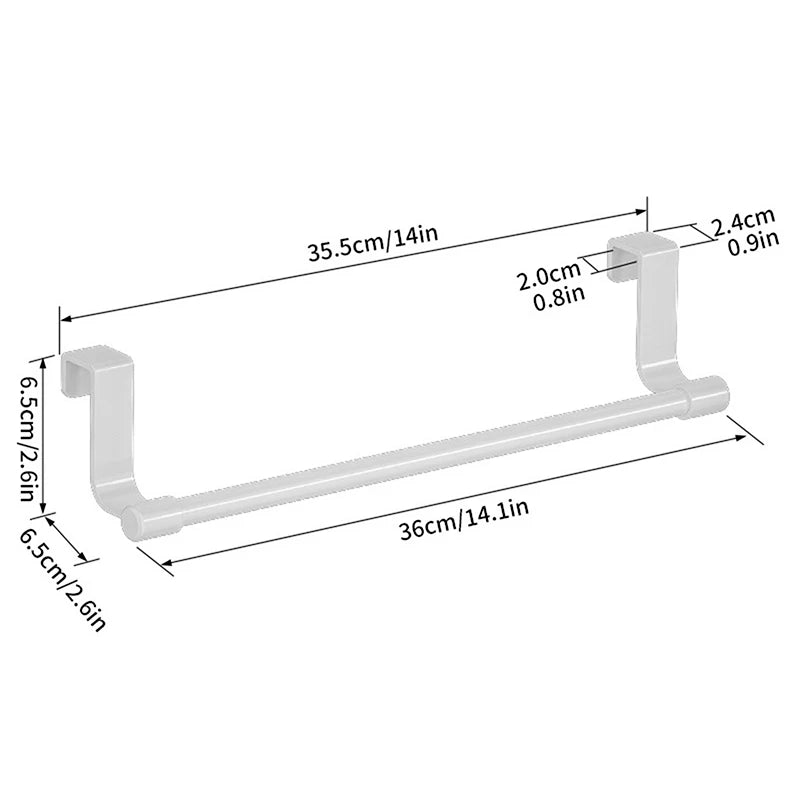 Kitchen Cabinet Towel Rack Space-saving Dishcloth Holder Home Qme L1