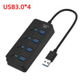 USB3 0 HUB 4in1 7in1 USB Splitter Adapter Multi-port Independent Qme 4 slot