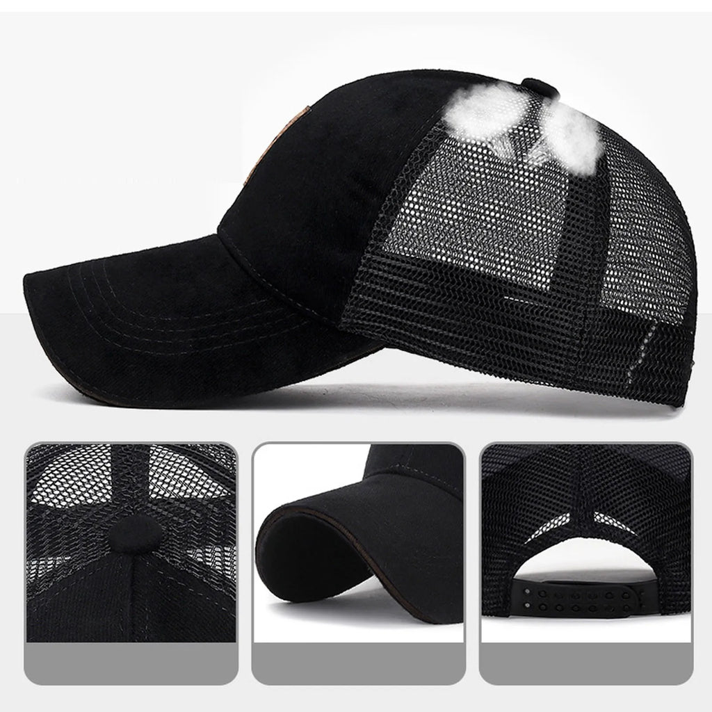 New Quick Dry Mesh Breathable Running Baseball Cap Summer Sun Protection Fishing Hat for Men Women Outdoor Running Hiking Cap Qme