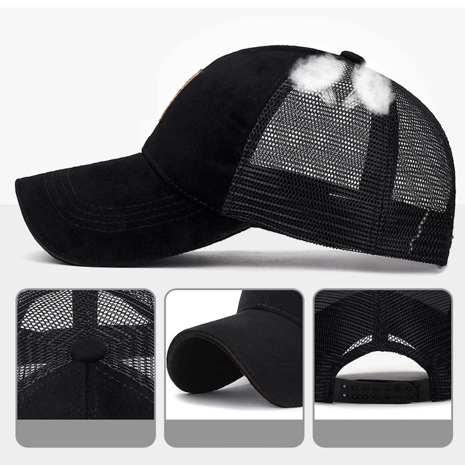 New Quick Dry Mesh Breathable Running Baseball Cap Summer Sun Protection Fishing Hat for Men Women Outdoor Running Hiking Cap Qme