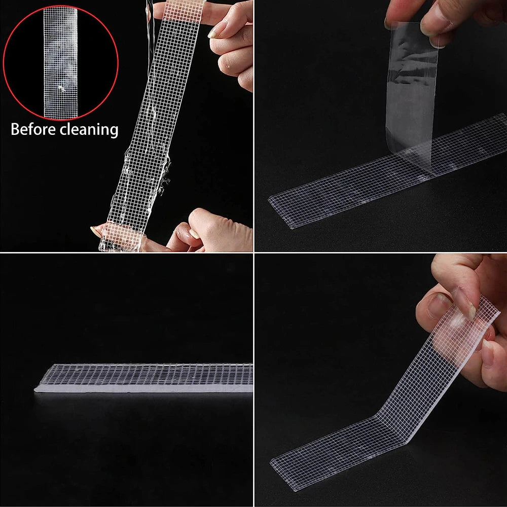 1-10m Ultra-strong Double-sided Adhesive Nano Tape Clear Removable Waterproof Extra Strong Sticky Strip Heavy-duty Two Side Tape Qme