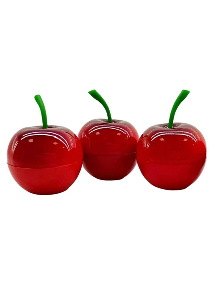1 Refillable Children's Lip Balm Container Cherry Flower Design Qme 3Pcs