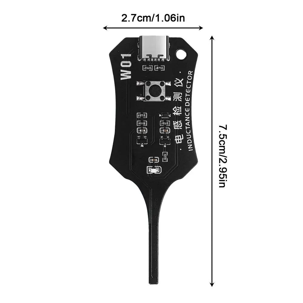 Motherboard Component Coil Tester High Sensitivity Accurate Detector Electromagnetic Induction Quick Fault Check Tool for Car Qme Black