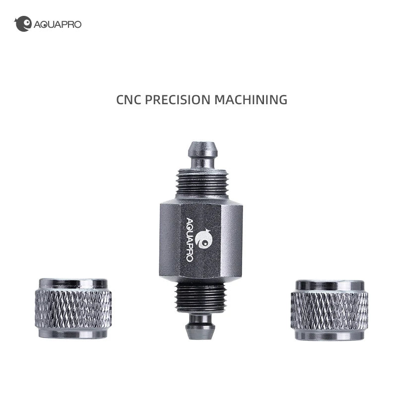 CO2 Aluminiumalloy Check Valve Aquarium Accessories Fish Tank Supplies Equipment Akvarium Checker Terrarium Fishbowl Cylinder Qme