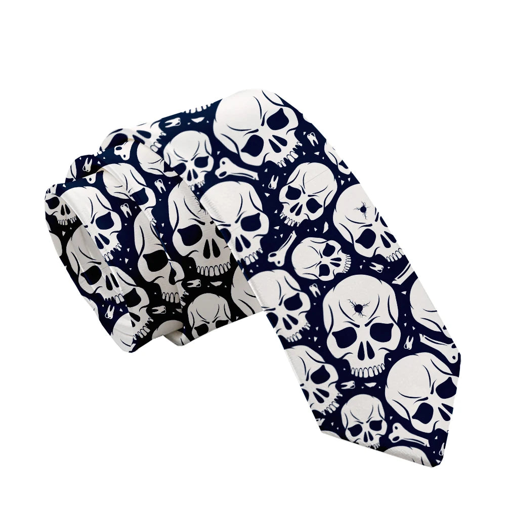 Fashion Skull 3D Printed Tie Art Design Personality Adult Wide Qme style7