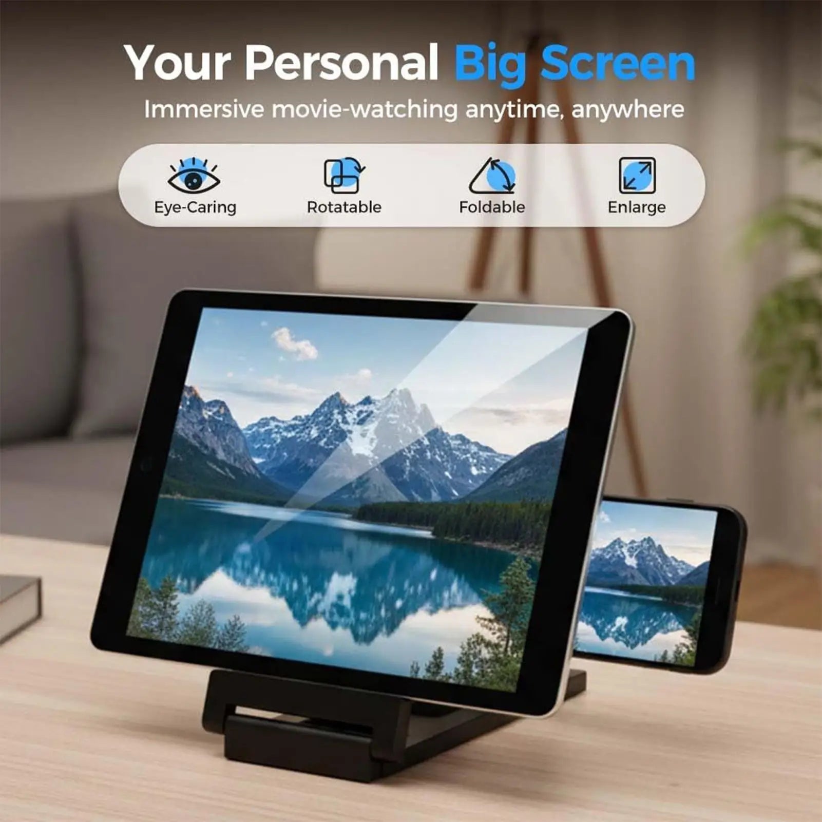 Screen Magnifier Cell Phone HD Magnifying Lightweight Tool Portable Qme