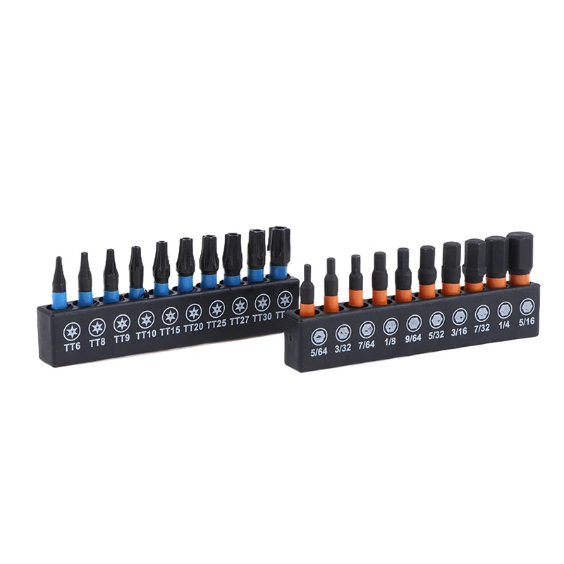 21/10PCS Star Impact Drill Bit Set S2 Steel Hex Head Shank Magnetic Screwdriver Driver Bits Holder Wrench Electric Drill Tools Qme