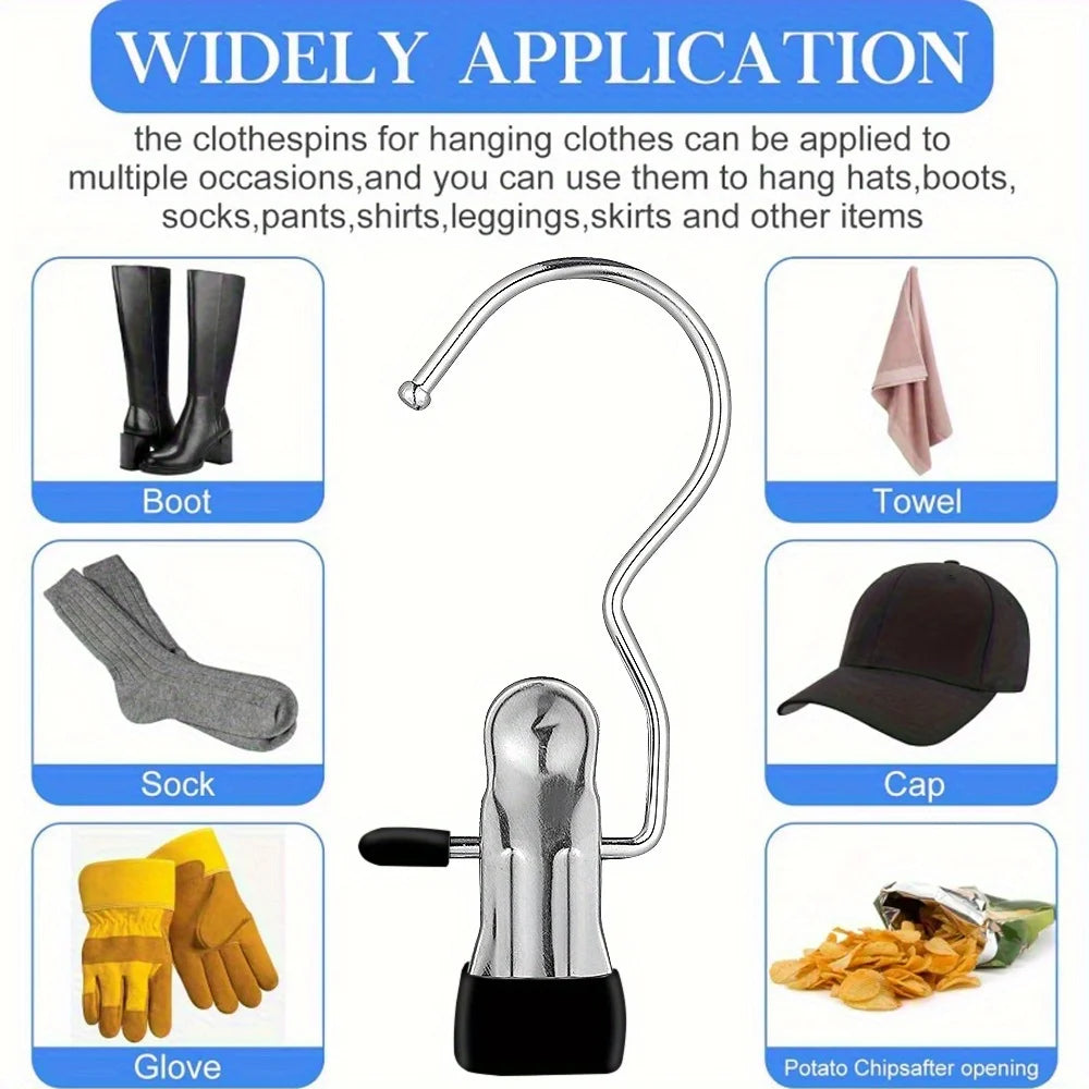 Multi Functional Metal Pants Hangers With Anti Slip Clips Space Saving Closet Organizer For Jeans Skirts Trousers Storage Qme