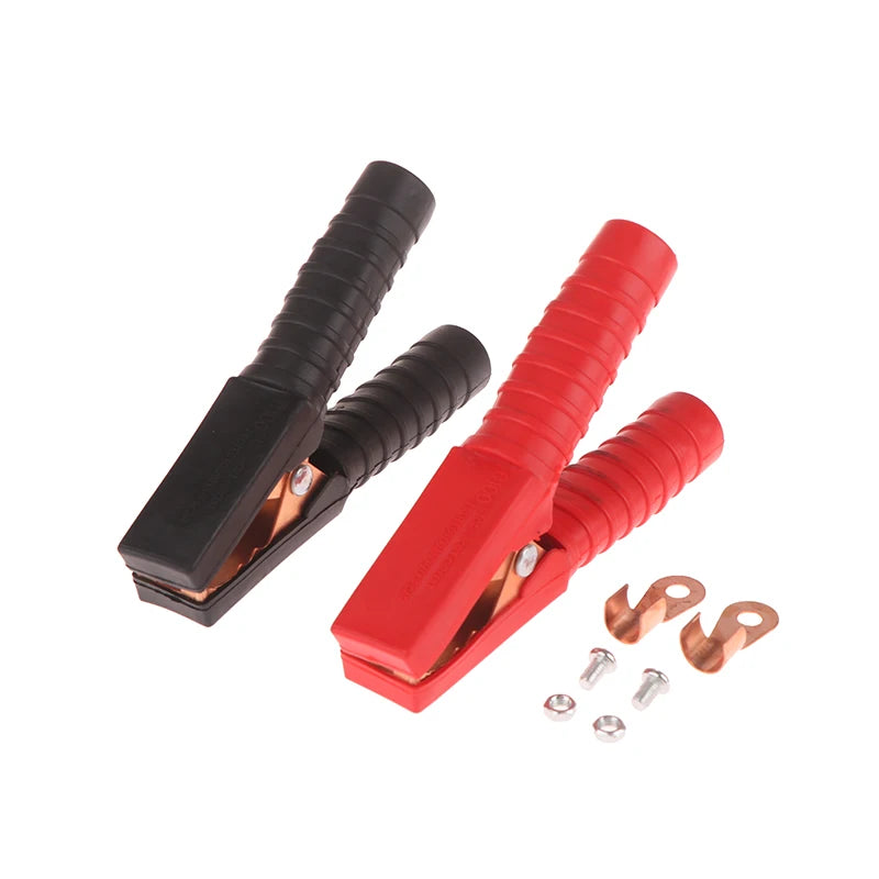 1 Pair Plastic Handle Test Alligator Clip Electric Project 100-300A Qme