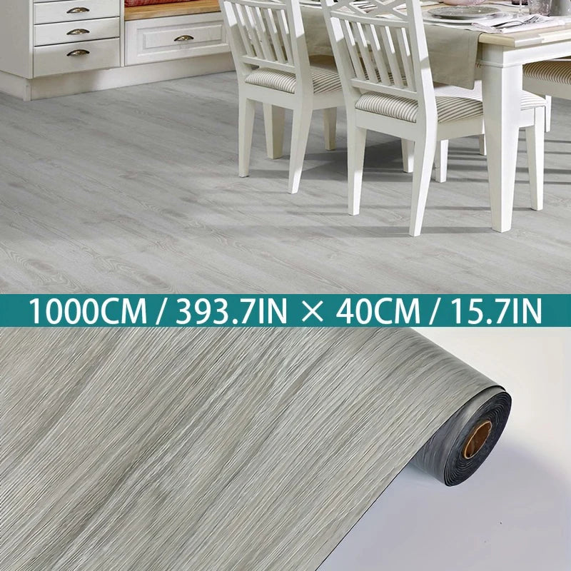 40CM Roll Material Wood Grain Self-adhesive Wall Sticker Floor Sticker Background Wall Decoration Bedroom Kitchen Waterproof Qme D 40cmX10m