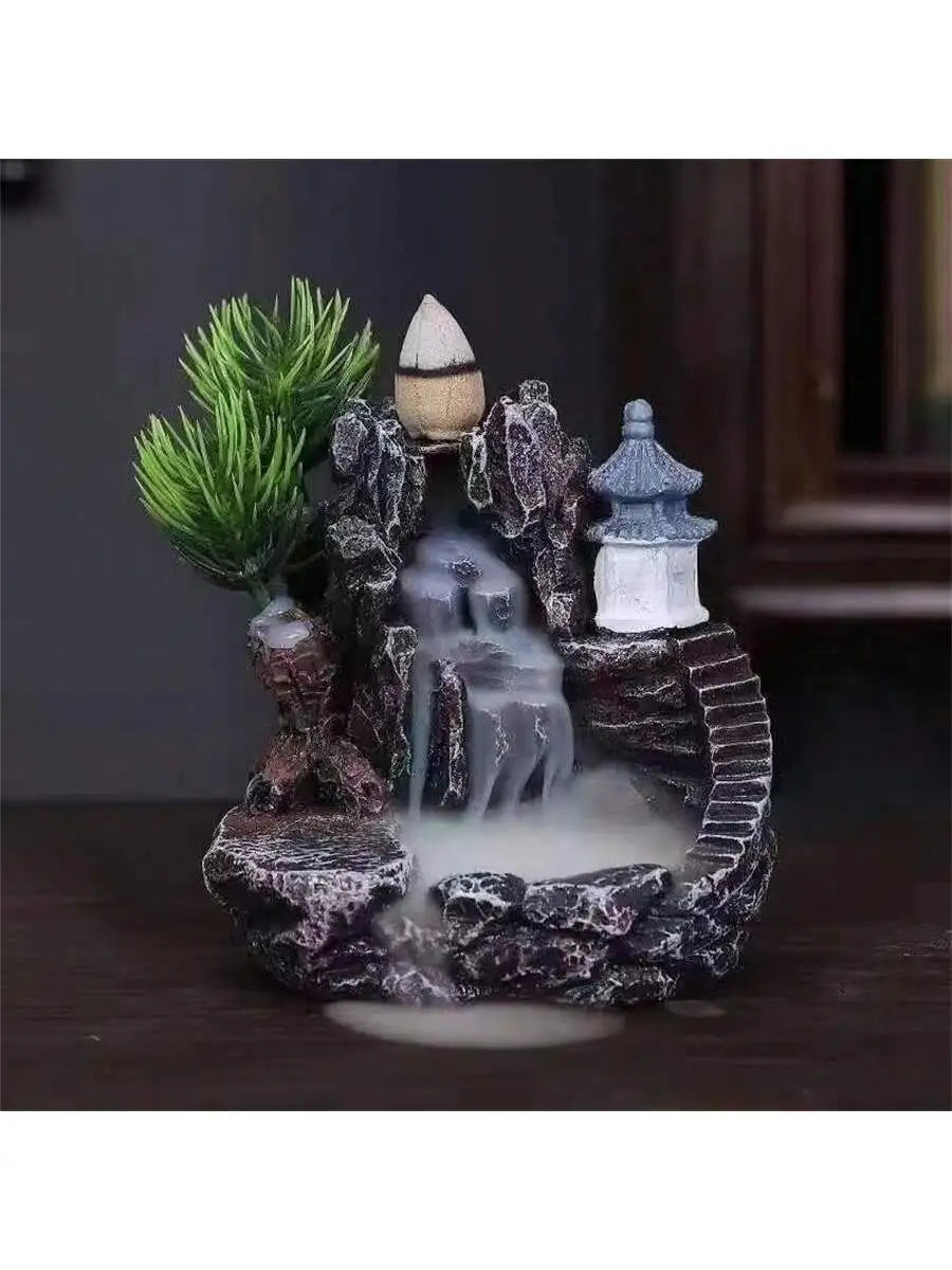 High-quality Resin Incense Burner Creative Viewing Smoke Reflux Home Qme