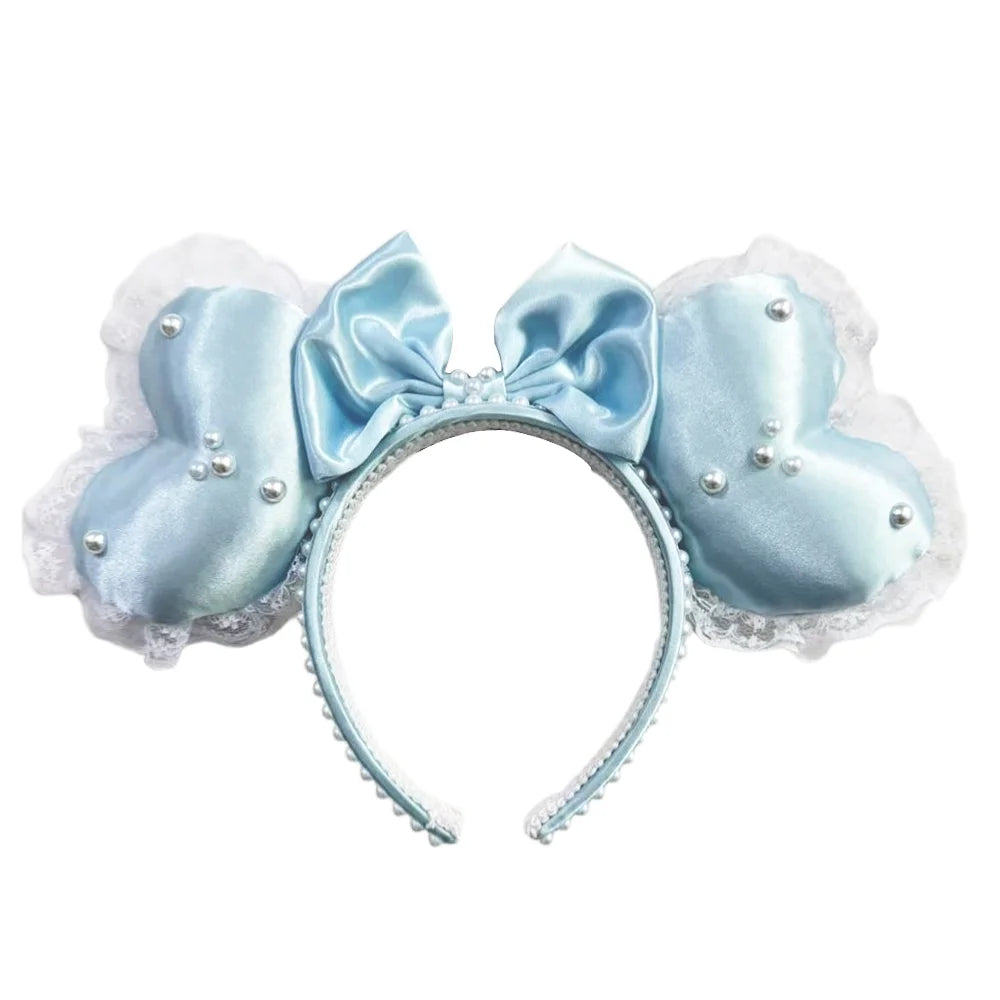 Mickey Mouse Heart Ear Headands Women Adult Cosplay Valentine's Day Hairband For Girls Park Travel Photography Hair Accessory Qme Headband 3