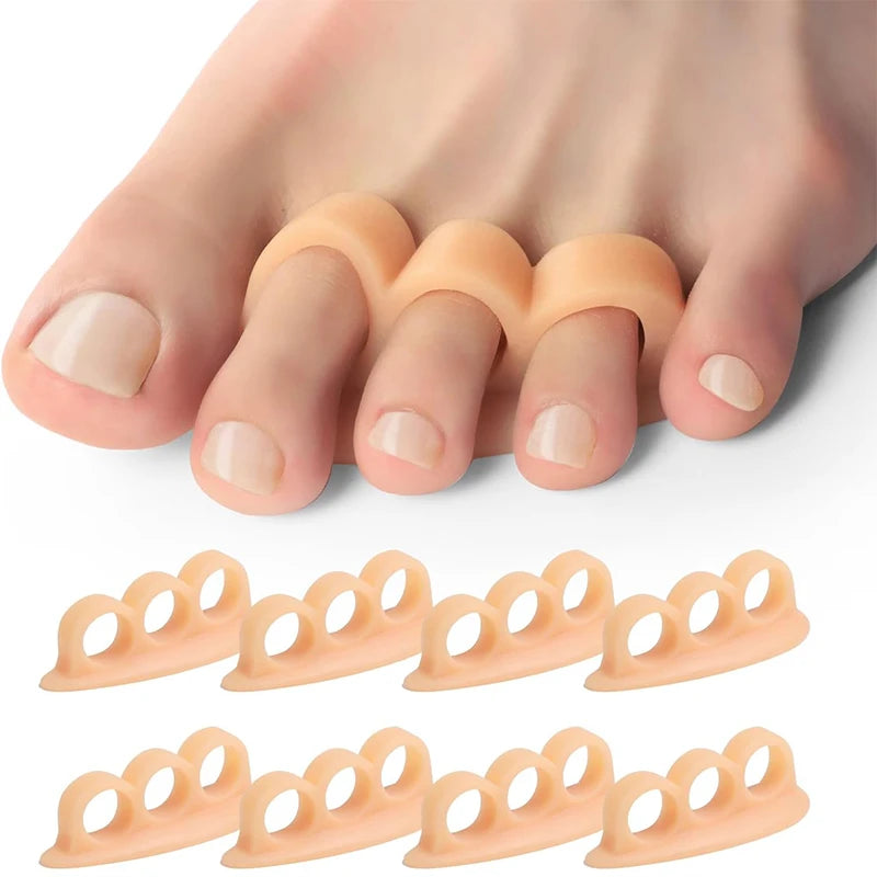 1Pair Silicone Gel Hammer Toe Straightener Corrector Curled Toes Feet Qme