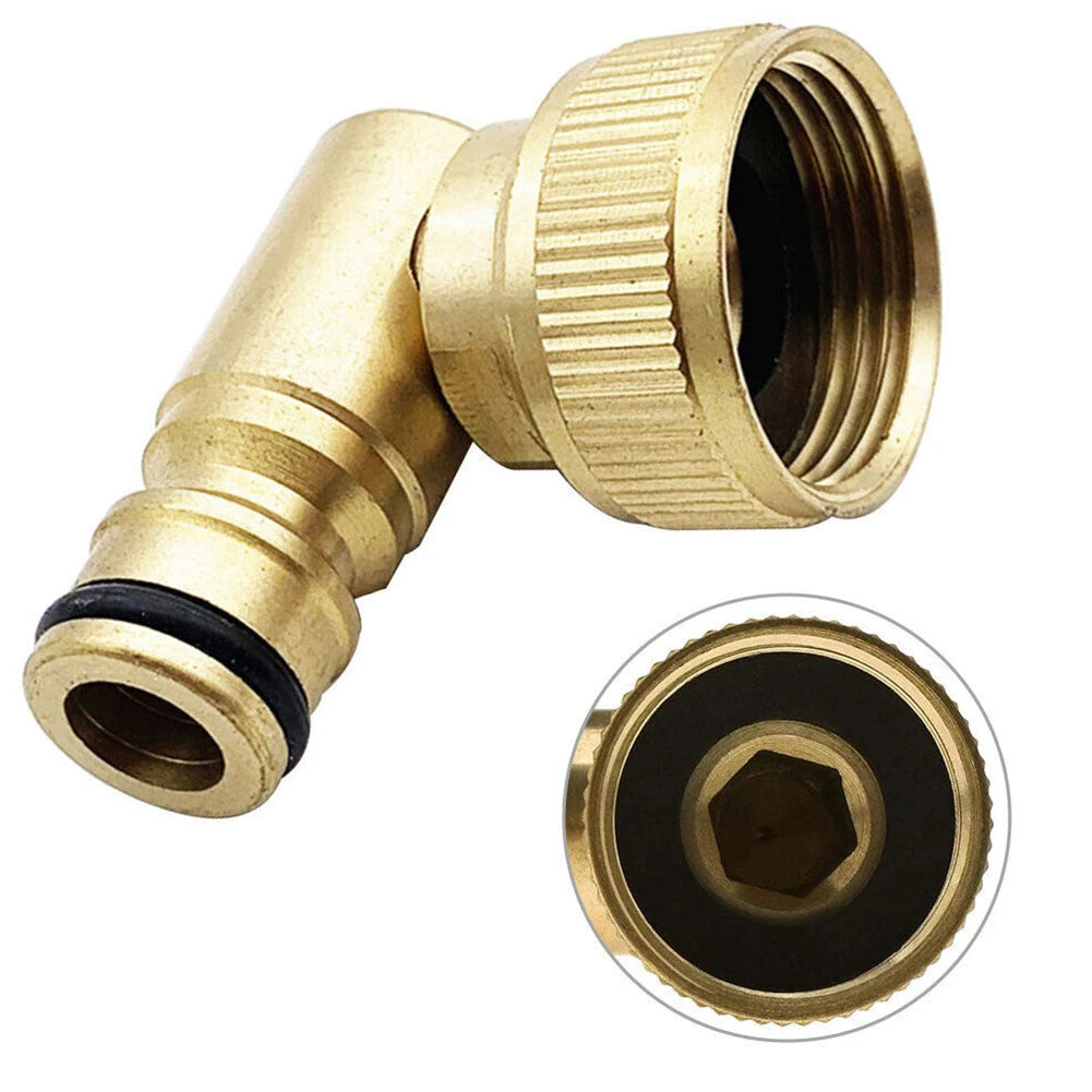 Hose Reel Swivel Elbow Quick Connector Garden Hose Tap Converter For Hoselock Plug 3/4in BSP Females Qme Default Title
