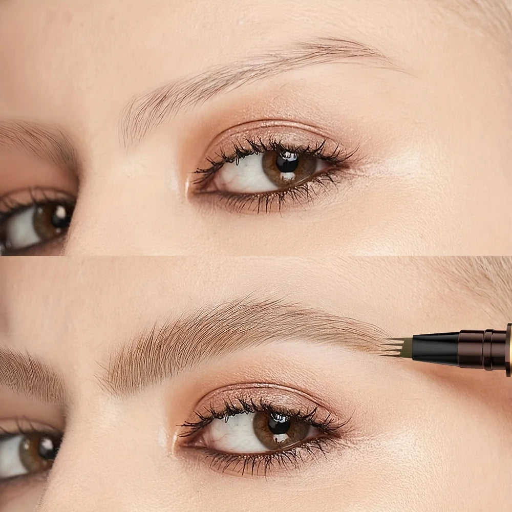 Liquid Four-pronged Eyebrow Pencil Extremely Fine Long-lasting Qme