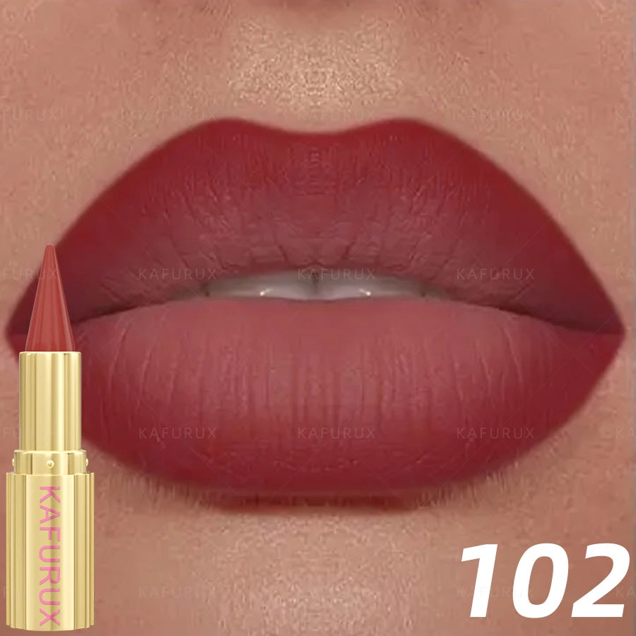 9 Colors Gradient Lipstick Matte Lip Liner Pen Velvet Finish Smooth Qme 102