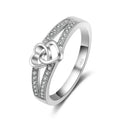 925 Sterling Silver Color Ring Simple Sweet Romantic Style Lover Gifts Cross Love Shape For Women Engagement Ceremony Jewelry Qme 8