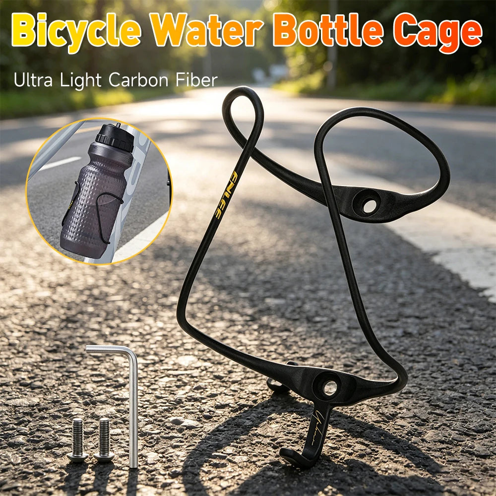 Bicycle Water Bottle Cage Carbon Fiber Ultra Light 9g Universal Bottle Holder for Road Mountain Bike Cycling Equipment Qme