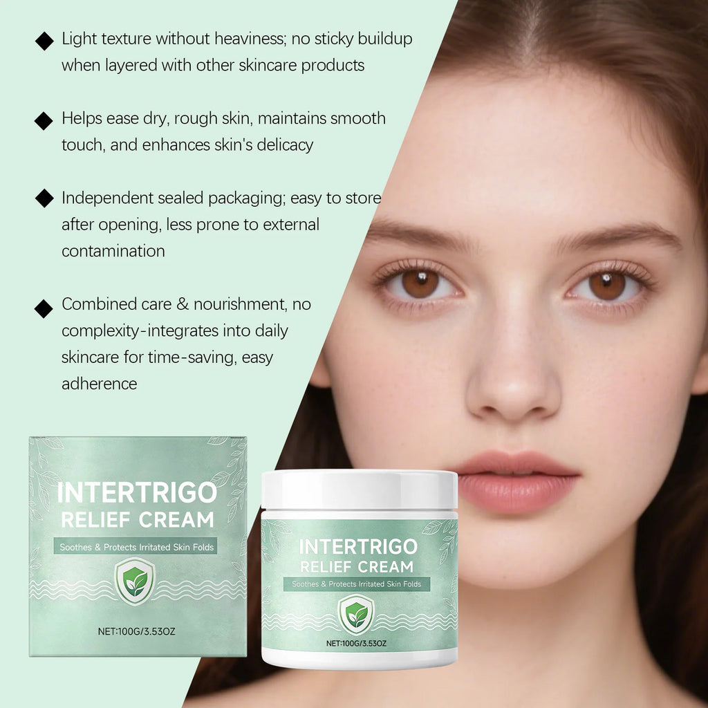 Skin Fold Soothing Cream Intertrigo Relief Helps Support Skin Comfort Moisture Friction Protection Fast-Drying Non-Greasy Smooth Qme