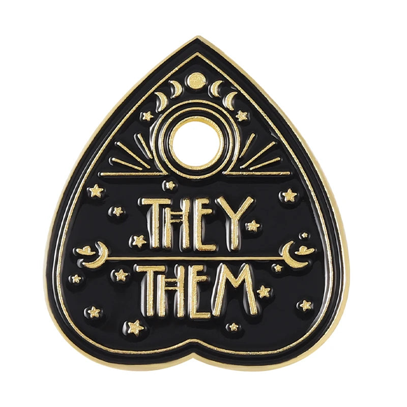 My Pronouns Enamel Pins Cats Butterfly He Him She Her They Them Brooches Lapel Metal Badges Fashion Jewelry Gifts Drop Shipping Qme style 19
