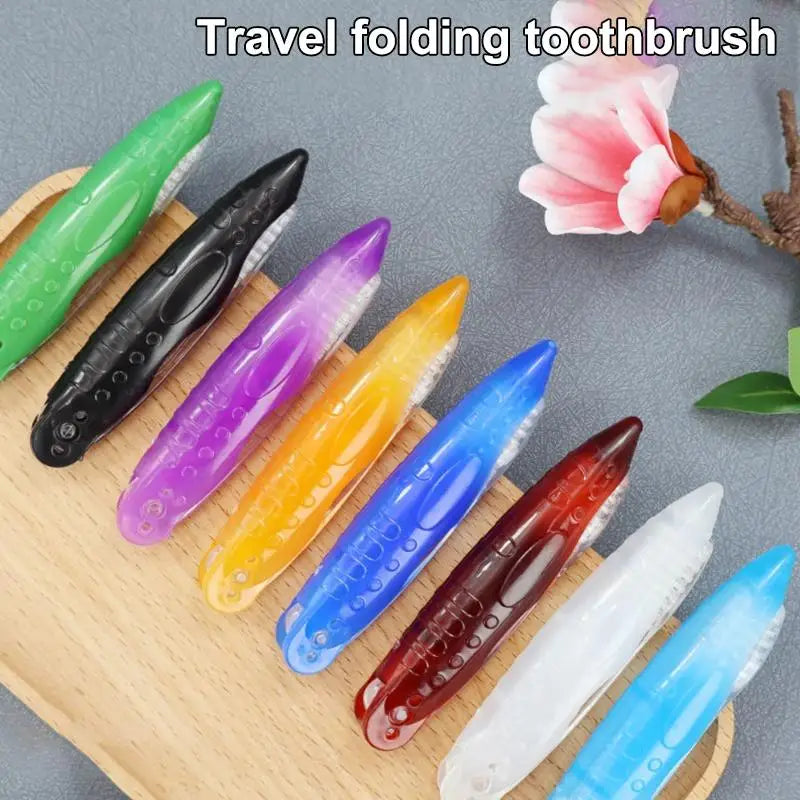 Travel Folding Toothbrush Portable Disposable Multi Collapsable Brush Qme