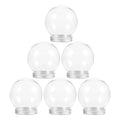 6Pcs Empty Plastic Water Globes Clear DIY Snow Globe Ornaments for Crafts Making Holiday Decor Creative DIY Supplies Gift Qme other