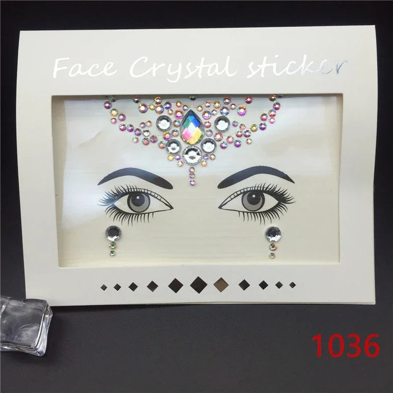 Face Gems Rhinestone Temporary Tattoo Jewels Festival Party Body Eyes