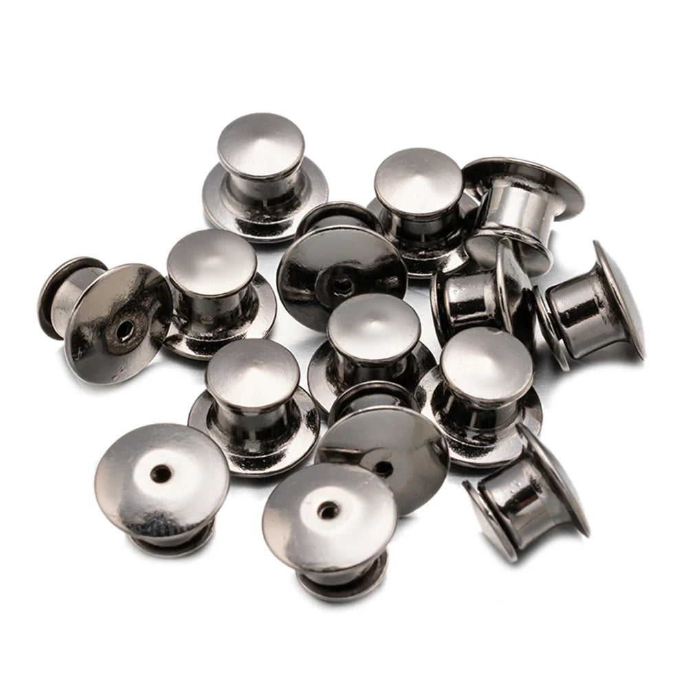 10/30/50pcs Safety Brooch Lock Metal Pins Back Keeper Caps Clasps for DIY Jewelry Making Accessories Findings Supplies Crafts Qme Gun Black 10 Pieces