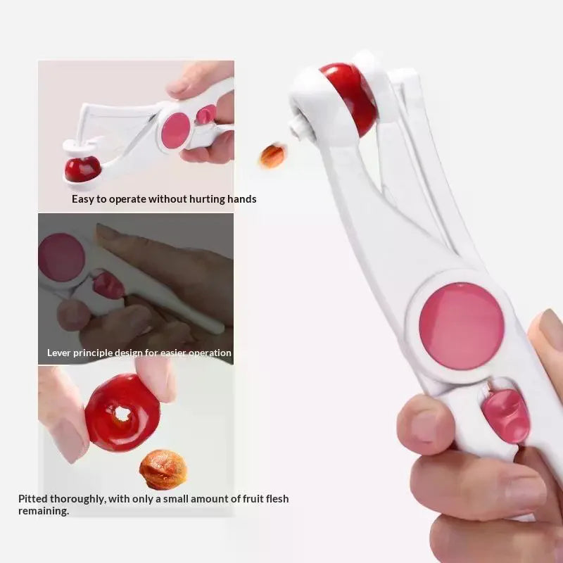 Food Grade ABS Cherry Seeder Pitter With Non Slip Handle Quick Pit Removal For Home Kitchen Fruit Salad Qme