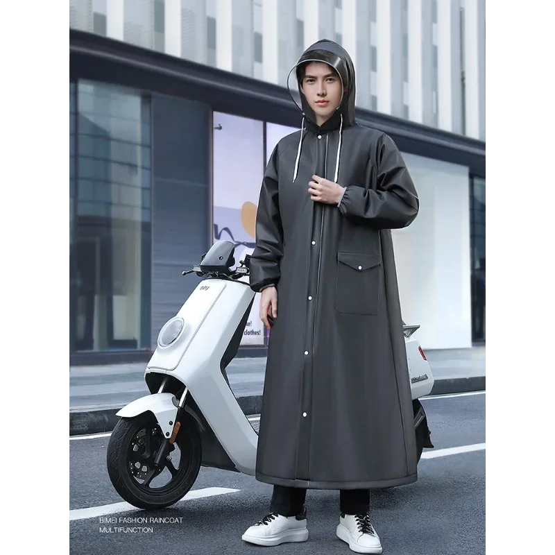 Long Style Environmental Rain Jacket, Zipper Hooded Poncho, Motorcycle Rainwear, Women/Men Hiking Poncho for Summer Qme