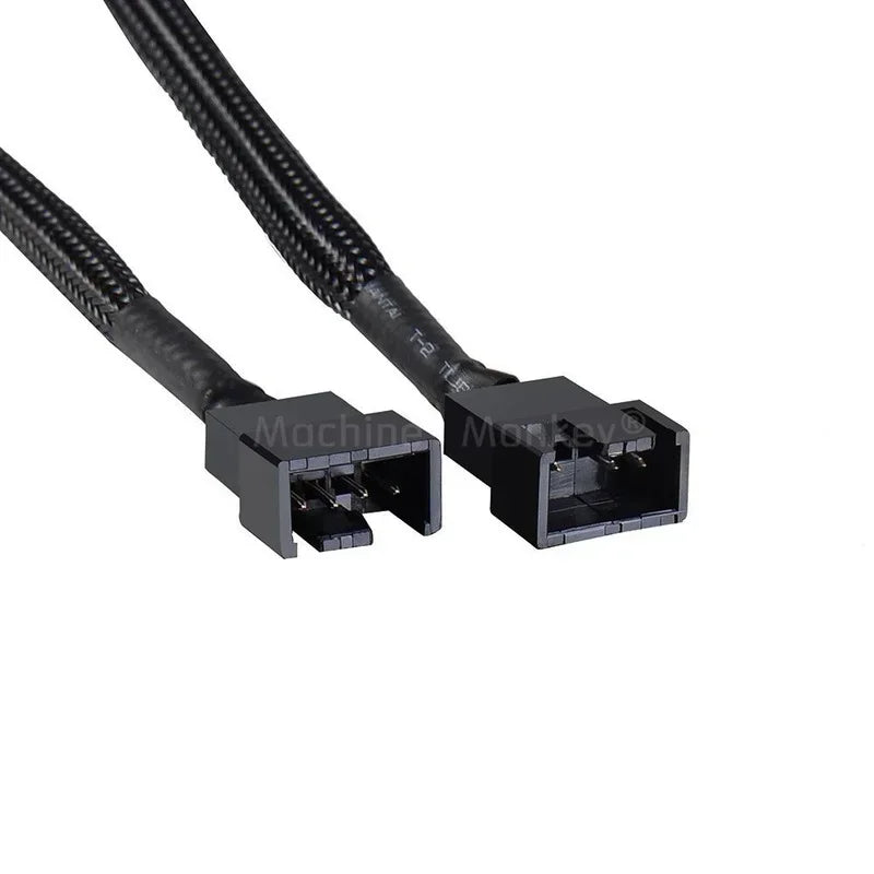 Computer Fan Cable Extension Cooler Female To PWM Male Cooling 4Pin Motherboard Power Adapter Splitter 3Pin Wire Cord Qme