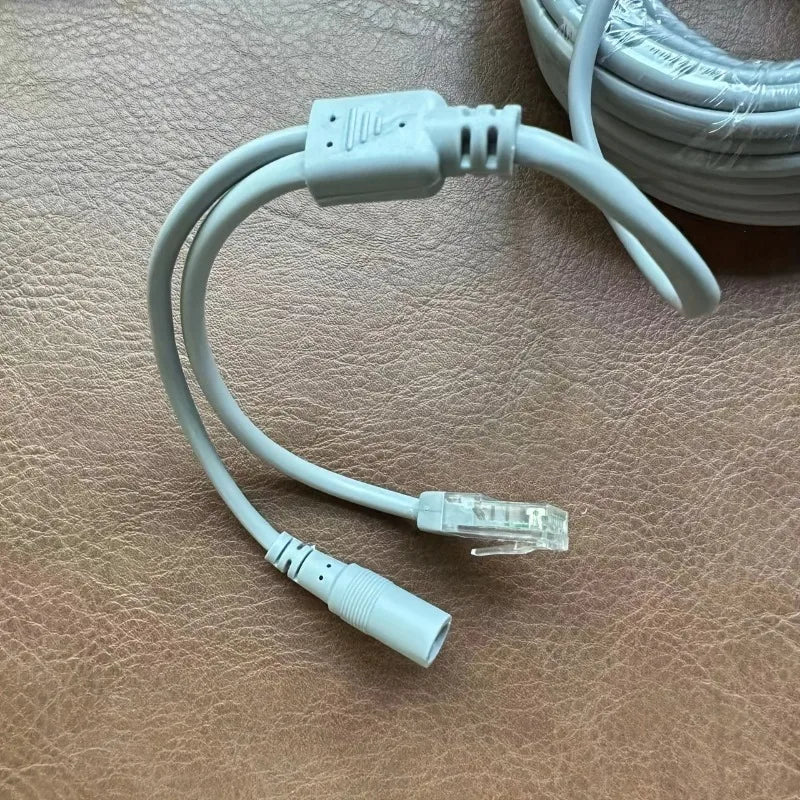 1PCS RJ45 Network Camera Cable Power Ethernet Combo Cable 2-in-1 Surveillance Camera Connection Wire Qme