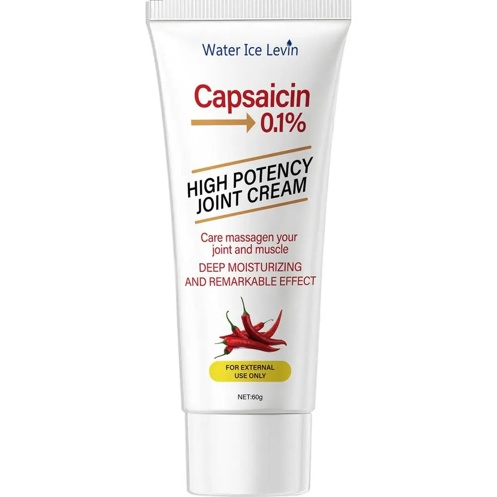 High Potency Capsaicin Joint Care Cream 60g Muscle Soothing Deep Moisturizing Portable Massage Cream For Sports Recovery Office Qme 1pcs CN