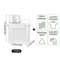 1100/1800/2300Ml Refillable Laundry Detergent Dispenser Empty Tank for Powder Softener Bleach Storage Container with Labels Qme 1100ml with Labels