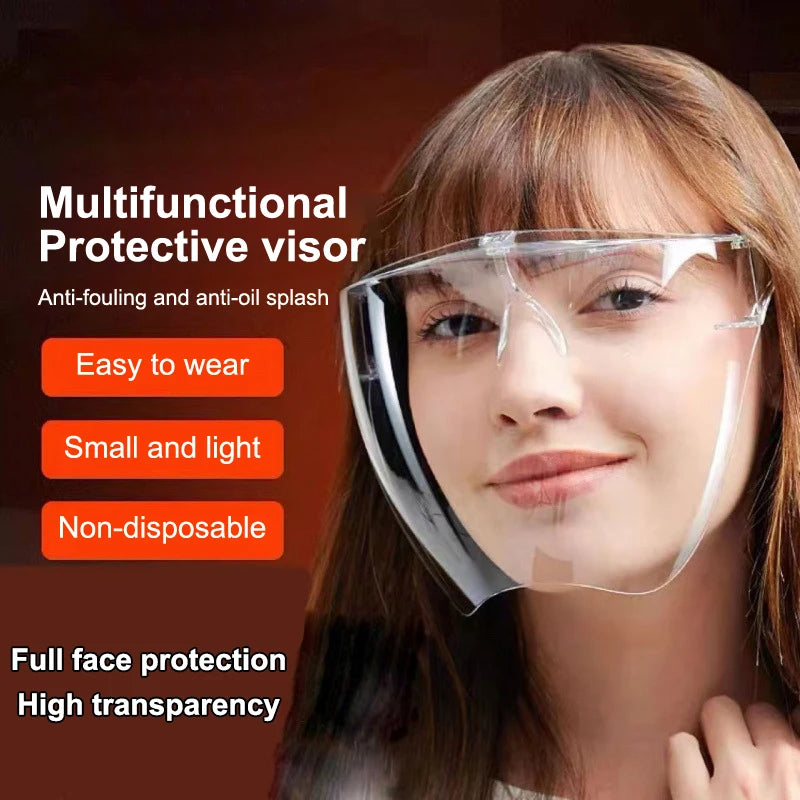 Transparent Anti-fog Anti-splash Protective Mask Full Face Covered Qme