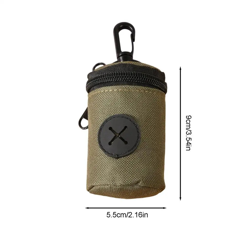Dog Poop Bag Holder with Zipper Clip Small Pouch Pet Training Poop Bag Dispenser for Pet Puppy Small Medium Large Breed Home Qme Green