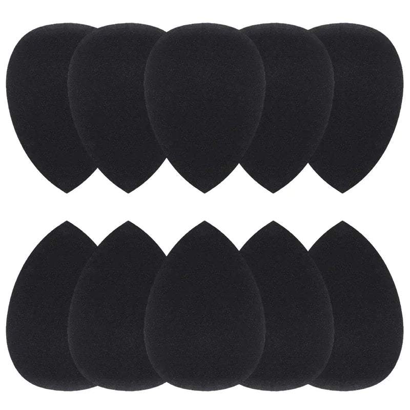 10 Pcs Black Makeup Sponges Tools Applicator Super Soft Sponge Powder Blender Smooth Foundation Contour Blending Cosmetic Puff Qme 10PCS-A