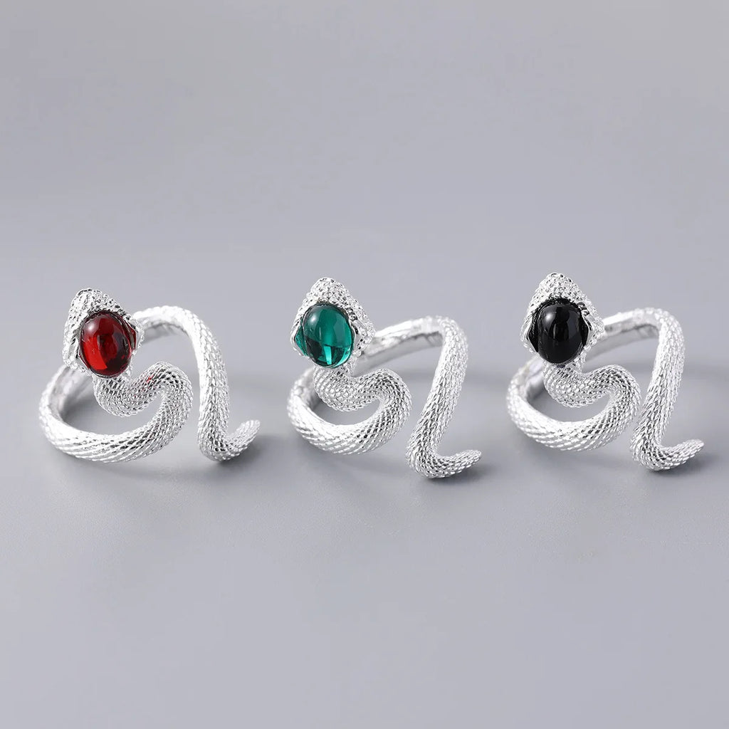 Original Design Light Luxury Snake Opening Ring for Men and Women Simple Retro Fashion Snake Ring Wholesale Qme